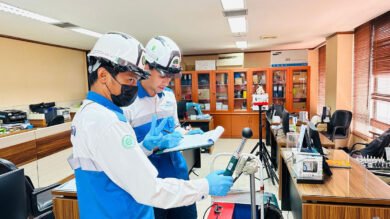 pengujian lingkungan kerja pengambilan sample udara cahaya kebisingan